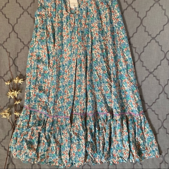 NWT-Free People Boho Floral ButtonFront Midi Dress - Picture 6 of 16